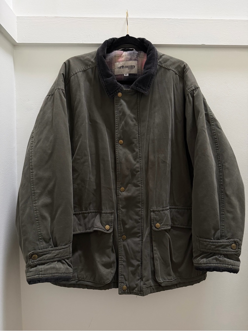 Vintage Eaton Olive Green Men's Field Jacket. Cotton exterior